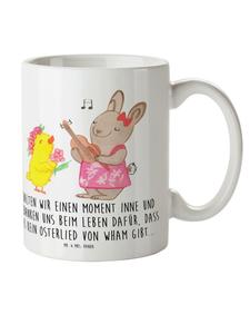 Детская кружка "Пасхальные весенние чувства" с надписью белым цветом Mr. & Mrs. Panda