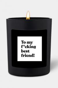 Ароматизированная соевая свеча «Лучший чертов друг» Candlehand, черный