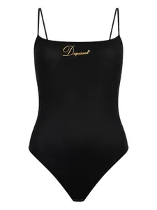 Боди с квадратным вырезом Dsquared2, черный