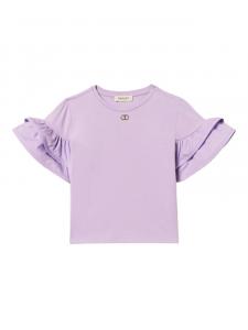 TWINSET Детская футболка с оборками TWINSET Kids, фиолетовый