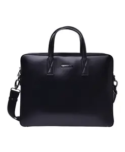 Профессиональная сумка из черной кожи. Baldinini, черный