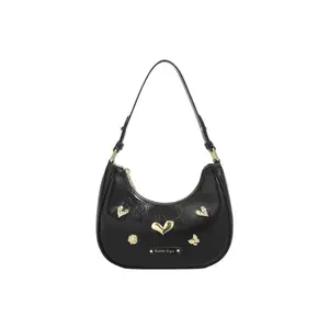 PAYOT Синтетическая кожаная сумка через плечо Regular Women's Silver/Black