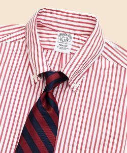 Рубашка из хлопка Supima в яркую полоску, стандартный крой, сделано в США.