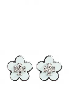 Серьги с логотипом в виде цветка Tory Burch, синий
