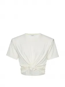 Укороченная футболка с узлом Magda Butrym, белый