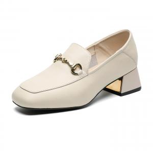 HUANAI Лоферы женские бежево-черные