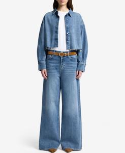 Женская укороченная джинсовая рубашка-куртка 7 For All Mankind, Lorton