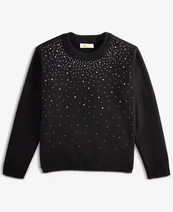 Детская кофта с длинным рукавом и декором для девочек 5-20 Epic Threads, черный