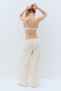 Широкие брюки из джерси H&M, бежевый