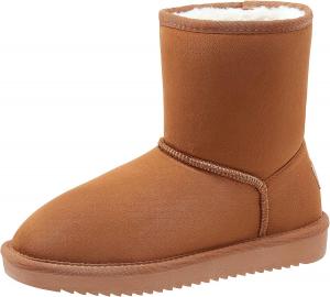 Женские зимние ботинки CAMEL CROWN с утеплителем из искусственного меха, классические ботильоны на молнии до щиколотки