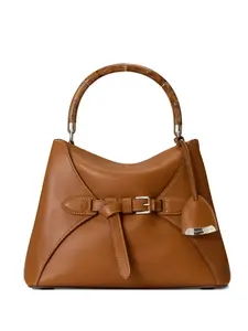 Сумка-тоут среднего размера с бамбуковой ручкой Ralph Lauren Collection, коричневый