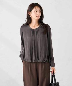 Атласная блузка-баллон Avv, цвет Dark Gray