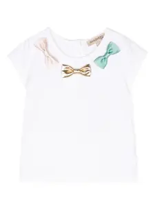 Футболка с бантом Hucklebones London, белый