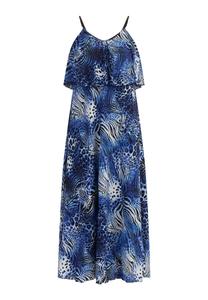 Платье faina Maxi Mit Animal Print, цвет Königsblau