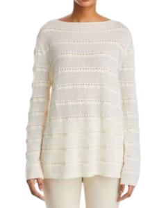 Женский свитер Bateau в металлическом оттенке "Облако" Lafayette 148, металлик