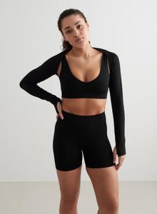 AIM'N Женские мини-шорты для йоги, бесшовные, черные