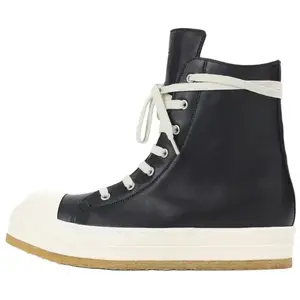 RICK OWENS /RO Высокие кроссовки для скейтбординга, мужские, черные