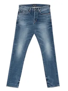 Джинсы с карманами и шлевками для ремня Tom Ford, синий