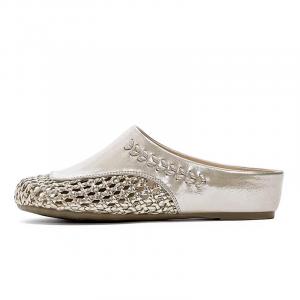 Женские сандалии с закрытым носком, устойчивые к истиранию и запаху, с резиновой подошвой JINDUN, Champagne Gold