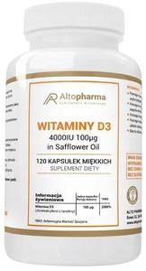 AltoPharma, D3 4000МЕ 120 мягких капсул Inna