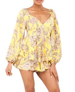 Комбинезон с длинными рукавами в желтом цвете Multi LUXXEL