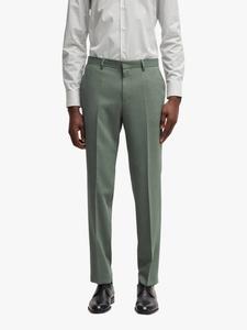 Сшитые на заказ костюмные брюки из смеси натуральной шерсти HUGO BOSS, цвет Light Green