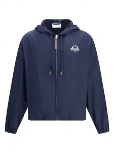 Куртка с вышитым логотипом Moschino, синий