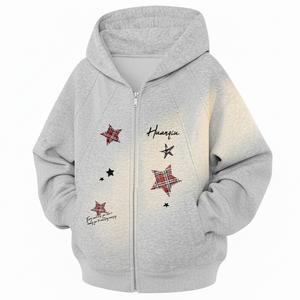 Толстовка Unisex Hooded Thickened Cardigan HUANQIU, светло-серый