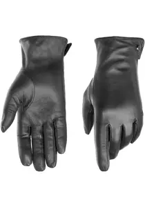 Перчатки кожаные PEARLWOOD "Пэм", перчатки из гладкой кожи, разрез сбоку, черный