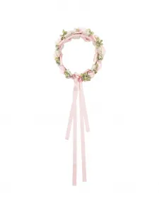 Повязка на голову на завязках Colorichiari, розовый