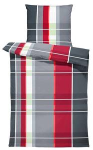Комплект постельного белья One-Home kariert rot 135x200 cm, 135x3x200 см, красный