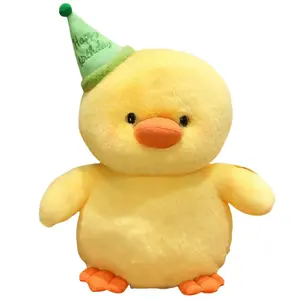 Плюшевая куколка из коллекции Birthday Hat Animal, высота 25см/35см/45см Velvet Mill, Duck