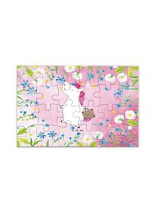 Mr. & Mrs. Panda Чемодан-головоломка «Единорог» без слов, пастельно-красного цвета