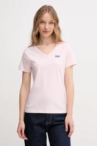 Хлопковая футболка Hugo Blue, розовый