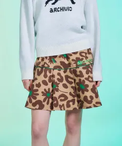 Плиссированная водоотталкивающая юбка Archivio, цвет Leopard (319)
