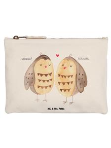 Mr. & Mrs. Panda Белая тканевая сумка с изображением совы, без надписи