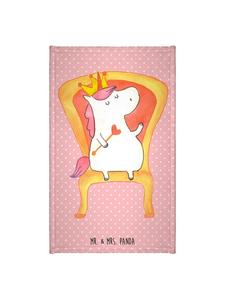 Mr. & Mrs. Panda Полотенце с изображением принцессы-единорога, без надписи, пастельно-красного цвета