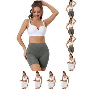 9 пар женских шорт-трусов миди с полным покрытием Inspire Chic, White Dark Gray