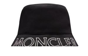 Хлопковая шляпа-ведро Moncler, черная