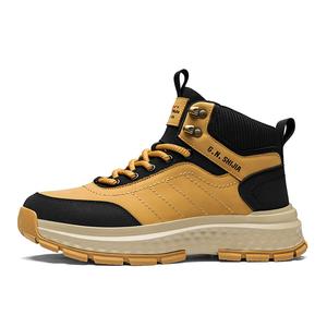 G.N.SHIJIA Износостойкие противоскользящие короткие уличные ботинки на платформе 4,5 см мужские хаки, цвет Khaki