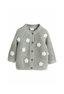 Кардиган прямого кроя Next, Grey Crochet Flowers