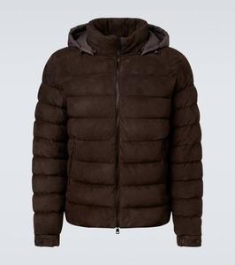 Куртка пуховая Arneb из замши Moncler, Black Coffee