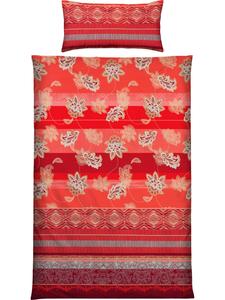 Постельное белье из сатина Мако красного цвета Erwin Müller, 135x200 см + 40x80 см