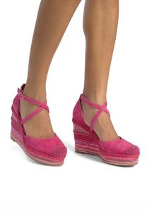 Босоножки на платформе High heels Alma en Pena, цвет Fucsia Jaspeado