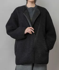 Пальто всадника из овчины мутон