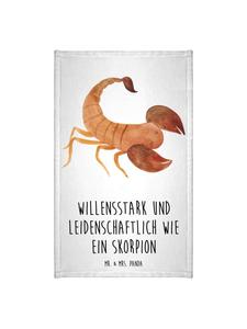 Mr. & Mrs. Panda Туалетное полотенце для гостя с изображением знака зодиака Скорпион и надписью, выполненной белым цветом