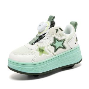 Нескользящие, устойчивые к истиранию, легкие, амортизирующие, низкие, детские кроссовки для скейтбординга Binary, зеленый