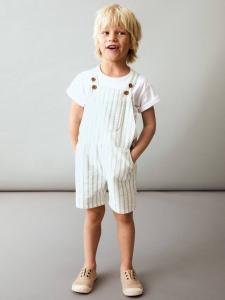 Детские комбинезоны с лимонным полосатым принтом Mango, Green