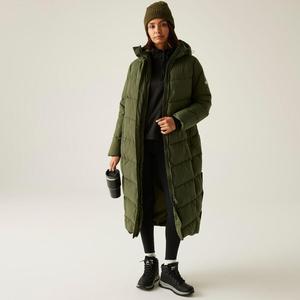 REGATTA Женская длинная утепленная стеганая куртка с капюшоном Eloria