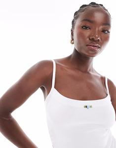 Белый топ с бретельками и розеткой Cotton On